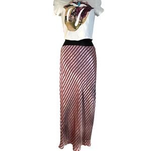 Topshop Pink Satin Slip Skirt